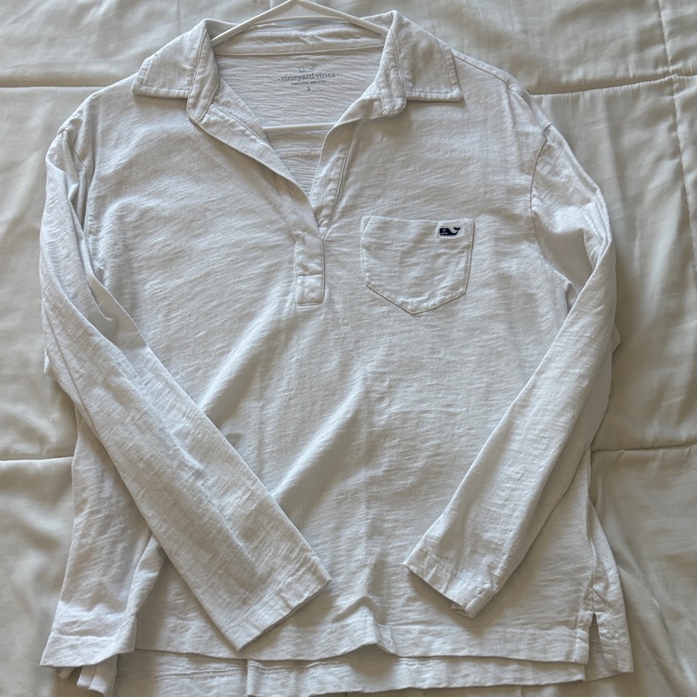 Vineyard Vines Women's White Long Sleeve Top